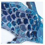 WALLXPERT dekorativni metalni zidni pribor carpa koi APT748 l blue | ePonuda.com