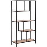 Mömax Regal Lilli 2, Barva Hrasta, Črna | Shoptok.si
