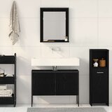 vidaXL 2 delni kompleti kopalniškega pohištva črnega hrasta iz inženirske lesa | Shoptok.si