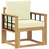 vidaXL 2 Komad Set vanjskih sofa Poliester Bijela i Krem - Bijela i krem Mreža | shoptok.hr