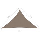 vidaXL Senčno jadro oksford blago trikotno 3,5x3,5x4,9 m taupe | Shoptok.si