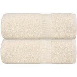 vidaXL Ručnici za pranje FROGN 2 kom. krem 30x30 cm 360 g/m² - Krema 30 x 30 cm 2 | shoptok.hr