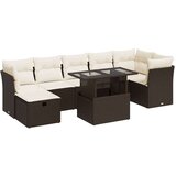 vidaXL 8-dijelni set vrtnih sofa s jastucima smeđi od poliratana | shoptok.hr