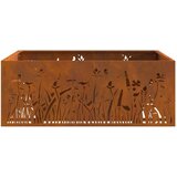 vidaXL Jeklo za vreme/Rjava 80 x 80 x 30 cm Vzdržljiva Kvadratna peč | Shoptok.si