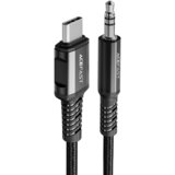 Acefast AUX avdio kabel USB-C - 3,5 mm mini jack 1,2 m črn, (21090922) Cene
