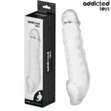prozirna navlaka za penis s prstenom za testise - 23cm