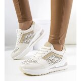Gemre Beige sports shoes thick sole laced Aloisia | Shoptok.si