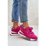 Boto Suede Women Sneakers On Platform With Thick Lacing Fuchsia Artiker Cijene