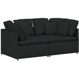  Modularna sofa s jastucima, tkanina, crna | shoptok.hr