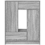  Komoda s predali in vrati, siva sonoma, 73x31x90 cm | Shoptok.si