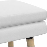  Klupa s dvostrukim slojem Bijela 110 x 40 x 47 cm Tkanina | Eponuda.com