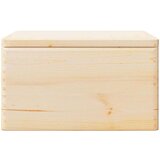 vidaXL Lesena škatla s pokrovom in ročaji 40x30x23 cm trdna borovina | Shoptok.si