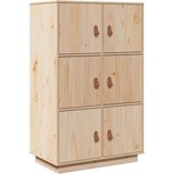 Maison Chic Visoka omara - Komoda - Predalnik 67x40x108,5 cm trdna borovina, (21717437) Cene