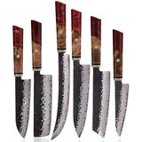  Set damašćanskih kuhinjskih noževa AI-37356 - Crvena KP37356 | shoptok.hr