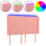  The Living Store LED posteljno vzglavje roza 147x16x118/128 cm žamet - LED Vzglavje, (21448505) | Shoptok.si