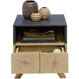CARRYHOME nočna omarica, barve hrasta, temno siva | Shoptok.si