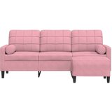  Trosjed s tabureom ružičasti 180 cm baršunasti | shoptok.hr