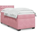 vidaXL Box spring postelja z vzmetnico roza 90x200 cm žamet Cene