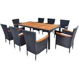 Ambia Garden vrtna garnitura jeklo krem barve, črna, barve akacije | Shoptok.si
