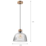  Luster na kablu ASTA 1xE27/60W/230V Ø 28 cm hrast | Eponuda.com