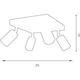  Stropno spot svetlo RENO 4xGU10/8W/230V bela/zlatna | Eponuda.com