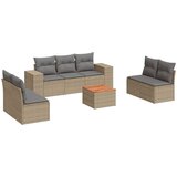  8-dijelni set vrtnih sofa od poliratana s jastucima bež | shoptok.hr