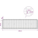  Gabion s žicom debljine 5 mm i mrežom 5x10 cm 200x30x50 cm Slike