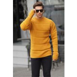 Madmext Mustard Crew Neck Knitted Sweater 6855 Cene