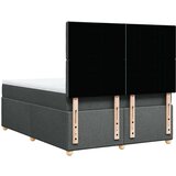vidaXL Box spring postelja z vzmetnico temno siva 140x200 cm blago | Shoptok.si
