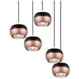 Trio Select Crna/u bakrenoj boji LED viseća svjetiljka s metalnim sjenilom ø 30 cm Orbit – | shoptok.hr