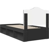  Konstrukcija postelje Črna 90 x 200 cm Masivno borovo les, (5000102496) | Shoptok.si