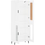  Visoka komoda bijela 69,5x34x180 cm konstruirano drvo Slike