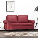 vidaXL Kavč dvosed vinsko rdeč 120 cm umetno usnje Cene