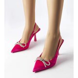 Gemre Pink high heels with a bow Wildrose | Shoptok.si
