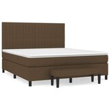  Box spring postelja z vzmetnico temno rjava 160x200 cm blago, (20901726) | Shoptok.si