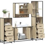 vidaXL 4-dijelni set kupaonskog namještaja boja hrasta sonome drveni | shoptok.hr