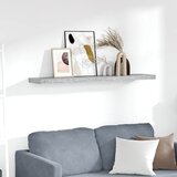  Plutajuća zidna polica siva boja betona 120 x 23,5 x 3,8 cm MDF | shoptok.hr
