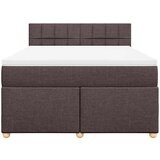  Krevet s oprugama i madracem tamnosmeđi 140 x 190 cm od tkanine | shoptok.hr
