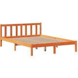 vidaXL Knjižna postelja brez vzmetnice vošč. rjava 140x200 cm borovina | Shoptok.si
