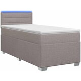  s box springom, madracem i LED-om Sivosmeđa 80 x 200 cm | shoptok.hr