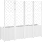  Vrtna sadilica s rešetkom bijela 160 x 40 x 140 cm PP | shoptok.hr
