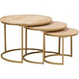  Mize za kavo z gnezdenjem 3 pcs Trdna mangova les in jeklo, (5000120437) | Shoptok.si