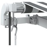 Tenda na automatsko uvlačenje antracit i bijela 500 x 350 cm | shoptok.hr