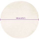  Lažni Ovčji Tepih Bijelo 120 x 120 cm Poliester | shoptok.hr