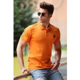 Madmext Men's Polo Neck Orange T-Shirt 4559 Cene