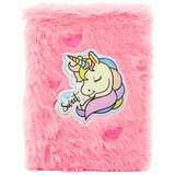  Plush Notebook Lined Unicorn Pink A6 80 Sheets | shoptok.hr