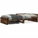 Furnova Posteljni okvir brez vzmetnice hrast 100x200 cm inženirski les, (21938657) | Shoptok.si
