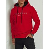 DStreet Bluza męska z nadrukiem czerwona | shoptok.hr