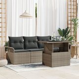 vidaXL Vrtni set sofe set od 4 siva ratan Cijene