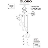 Globo viseča svetilka barry 45/120 cm E27 | Shoptok.si